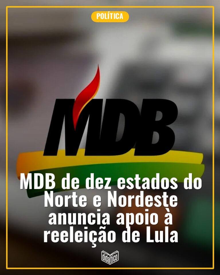 MDB de dez estados do Norte e Nordeste anuncia apoio à reeleição de Lula