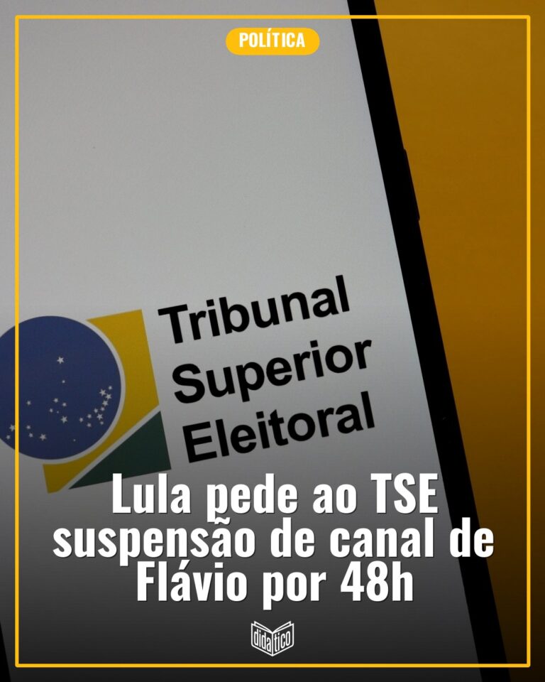 Lula pede ao TSE suspensão de canal de Flávio Bolsonaro por 48h