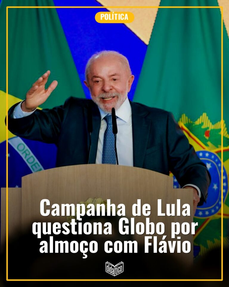 Campanha de Lula questiona Globo por almoço com Flávio Bolsonaro