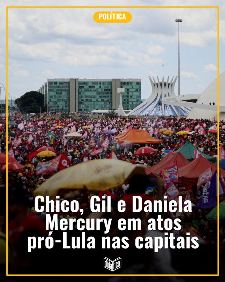 Atos pró-Lula reúnem Chico Buarque, Gilberto Gil e Daniela Mercury em capitais a uma semana do 2º turno