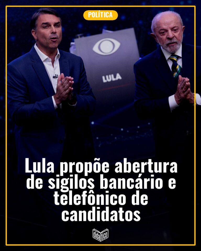 Lula propõe abertura de sigilos bancário e telefônico de candidatos em debate na Band