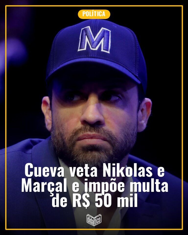 Cueva veta Nikolas e Marçal de republicarem conteúdos já removidos e impõe multa de R$ 50 mil