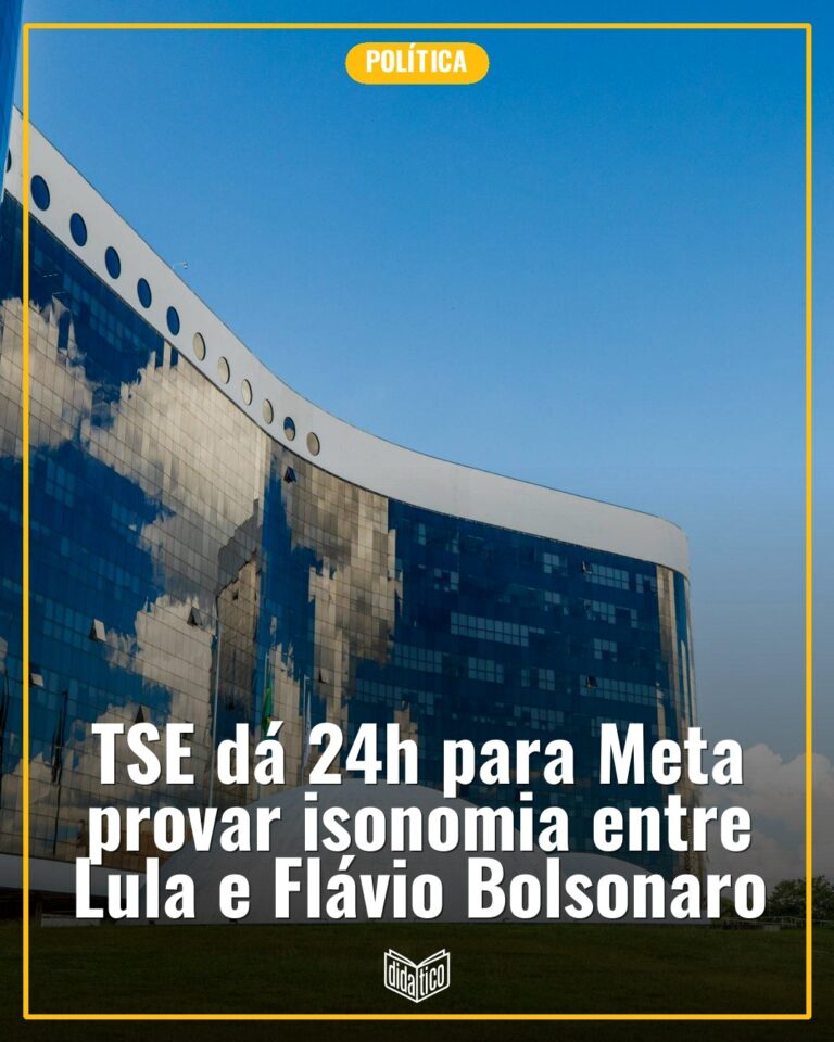TSE dá 24 horas para Meta provar isonomia entre Lula e Flávio Bolsonaro
